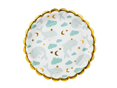 Papírtányérok Bálnák - 18 cm - 6 db.