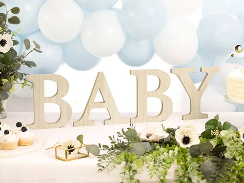 Fa asztali dekoráció Baby - 1 op.