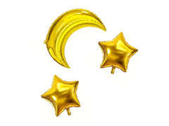 Fólialufi csillagok és hold - 3 db.