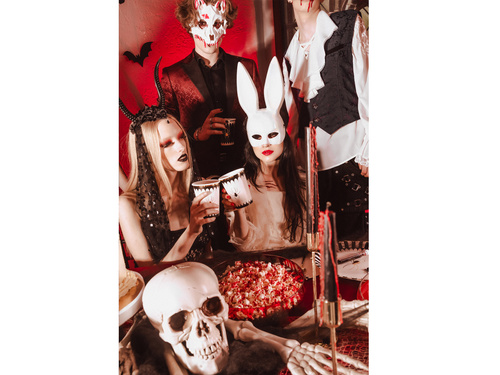 Nyúlfül maszk - fehér - 16.5x34cm - 1 db.