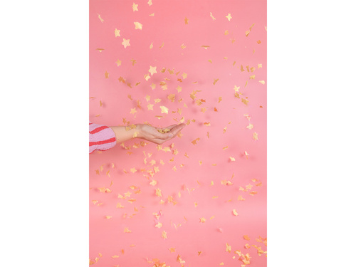 Pezsgő arany cső aranycsillagokkal - 20 cm - 1 db.