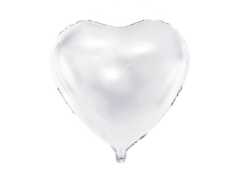 Fólia lufi Szív fehér - 61 cm - 1 db.