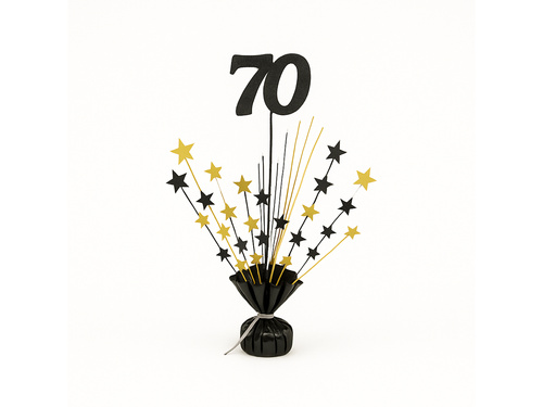 Asztali dekoráció 70. születésnapi partira - 36 cm - 1 db.
