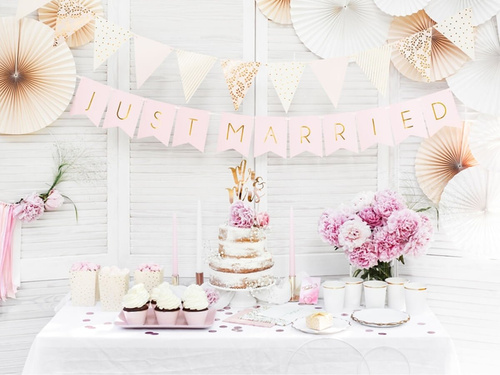 Fehér papírpoharak arany peremmel - 260 ml - 6 db.