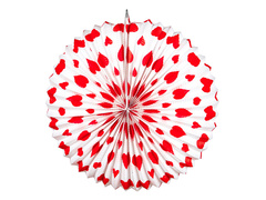 Dekoratív lámpa szívekkel - 36 cm - 1 db.