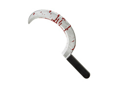 Véres műanyag sarló - 45,5 cm