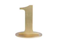 Egyes számú arany asztali dekoráció - 1 db.