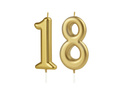 Arany számgyertyák - 18 - 2 db.