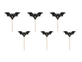 Halloween denevér cupcake picks - 6 db.