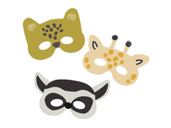 Állatkerti papírmaszkok - 6 db.