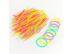 Világító karkötők - fluoreszkáló - vegyes színek - 100 db.