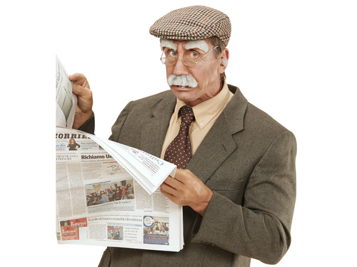 Szürke bajusz szemöldökkel Nagyapa - 1 db.