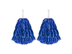 Fémszínű kék pomponok - 2 db.