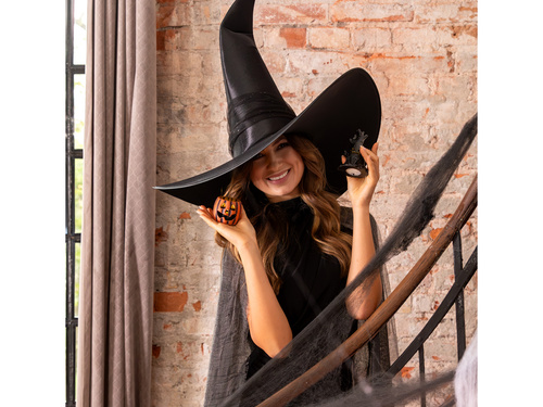 LED Halloween tök gyertya - 5 cm - 1 db.