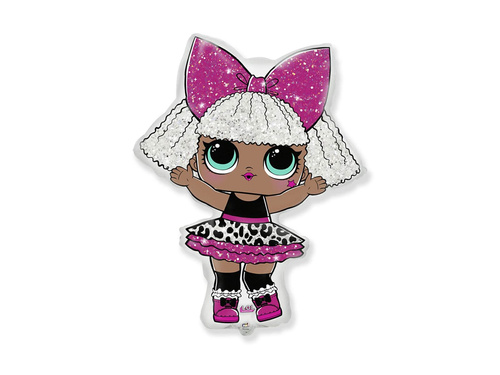 Diva LOL Surprise fólia léggömb - 33 x 24 cm - 1 db.