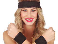 80s Disco fekete karszalagok - 3 db.