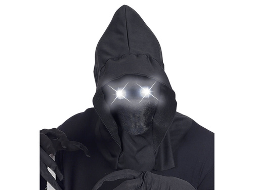 Fekete csuklya világító szemekkel - 1 db.