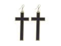 Halloween kereszt fülbevaló - 1 db.