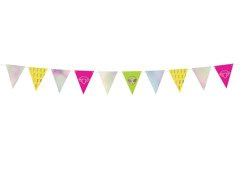 Elektromos Holo zászló füzér - 180 cm - 1 db.