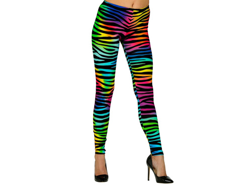 Zebra neon leggings