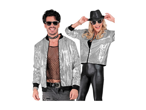 Party flitteres kabát - bomber - ezüst