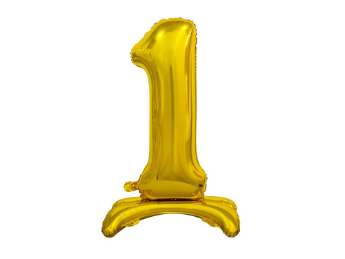 Fólia lufi álló 1 arany szám - 74 cm