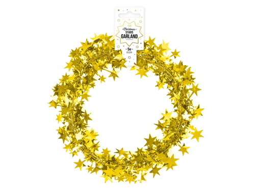 Arany csillag lánc - 500 cm - 1 db.