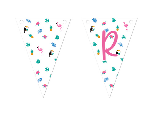 Aloha Party zászló banner - 500 cm - 14 db.