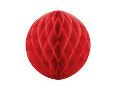Piros gömb akasztós dekoráció - 40 cm - 1 db.