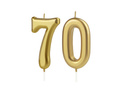 Arany számgyertyák - 70 - 2 db.