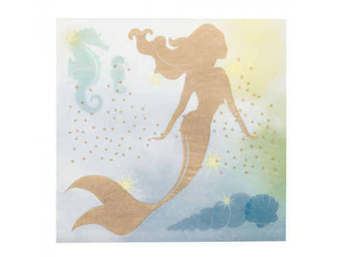 Sellő születésnapi szalvéta - 33 cm - 20 db.