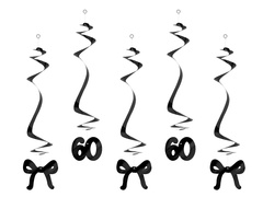 Lógó dekorációs örvények hatvan masnihoz - 5 db.