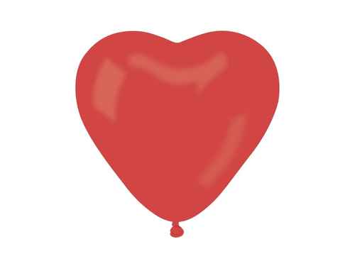 Piros szív lufi - 25 cm - 10 db.