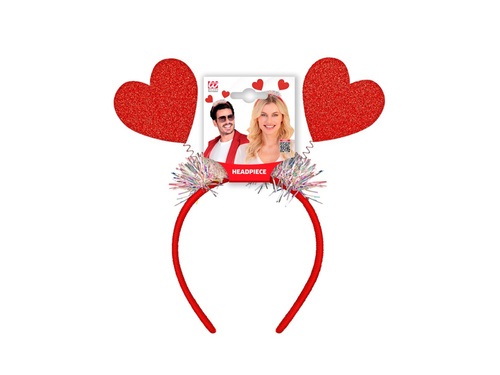 Fejpánt csillogó szívek