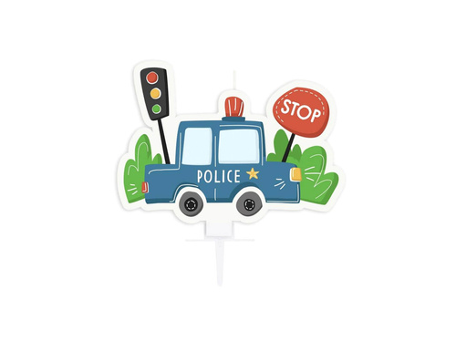 Rendőrségi autó gyertya - 1 db.