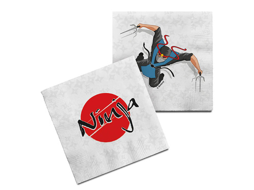 Ninja születésnapi szalvéták - 33 cm - 20 db.