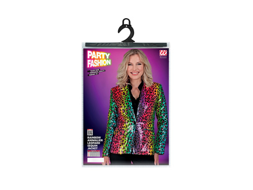 Party Fashion party dzseki - szivárványos flitteres leopárd mintás