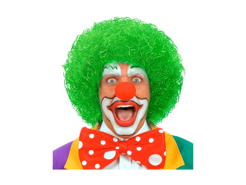 Zöld bohóc paróka afro haj