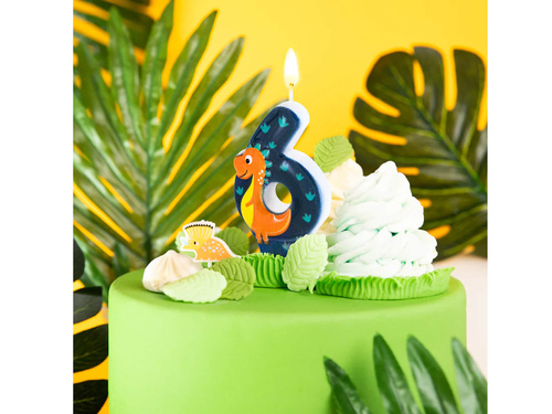 Számgyertya Dinoszauruszok - 6 - hat