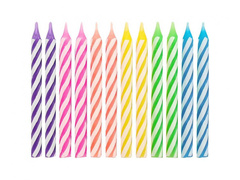 Színes születésnapi gyertyák - 6 cm - 24 db.