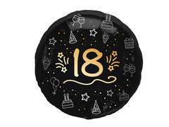 Fólialufi 18. születésnapi bulira, nyomtatással - 45 cm - 1 db.