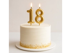 Arany számgyertyák - 18 - 2 db.