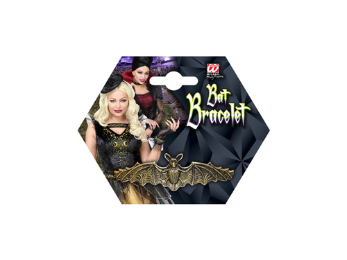 Aranyozott karkötő denevér motívummal