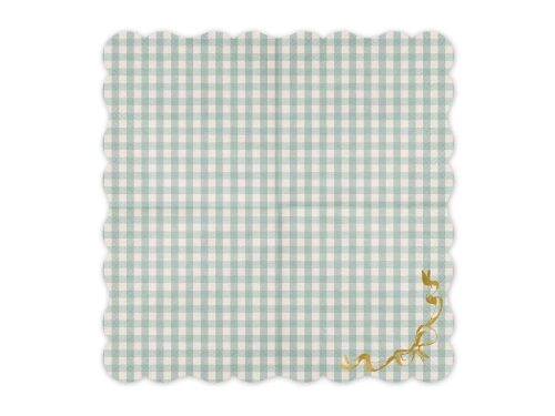 Kockás papírszalvéta - 33 x 33 cm - 12 db.