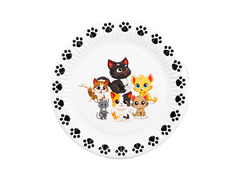 Papírtányérok Macskák - 18 cm - 6 db.