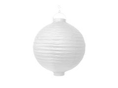 Világító kerti papírlámpás 30 cm, fehér, 1 db.