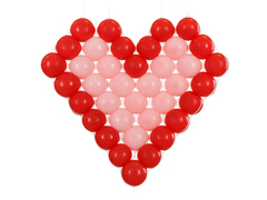 Léggömbháló - szív - 63x58 cm - 1 db.