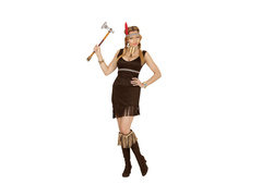 Indiai nő jelmez tollal