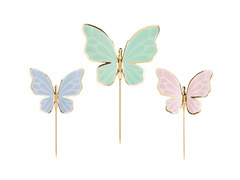 Pillangó tortadíszek - 9 db.