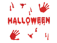 Halloween ablak gél matricák - 1 db.